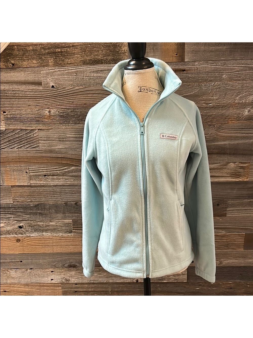 NWOT Columbia Blue/Teal Fleece Full Zip Jacket Size Small - Picture 1 of 12
